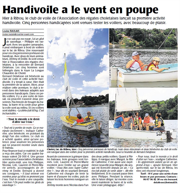 Artcile Courrier de l'Ouest du 24 juillet 2016